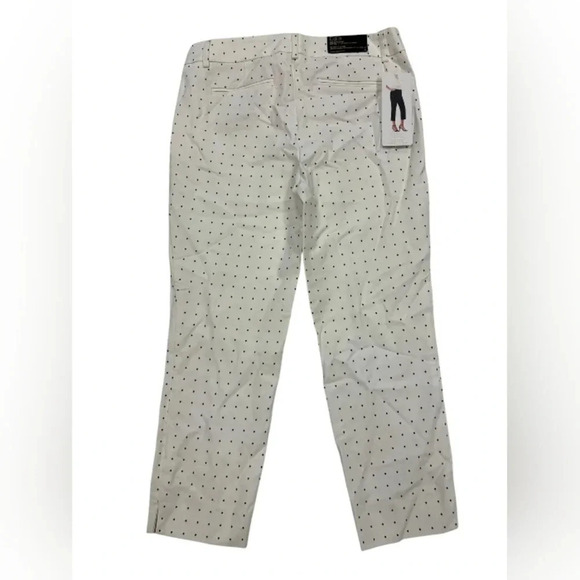 Dalia NWT Pants Cropped White/Black  Polka Dot Size 4 - Picture 6 of 9